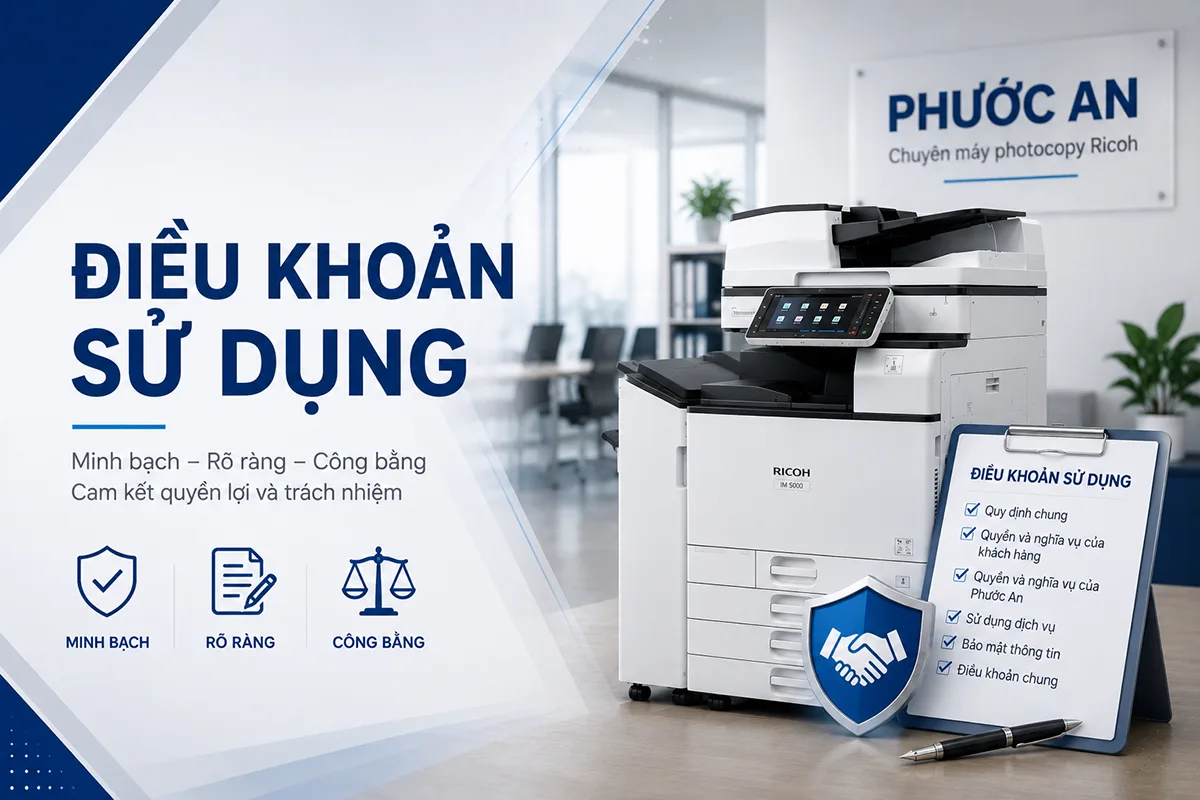Điều khoản sử dụng website | Máy Văn Phòng Phước An