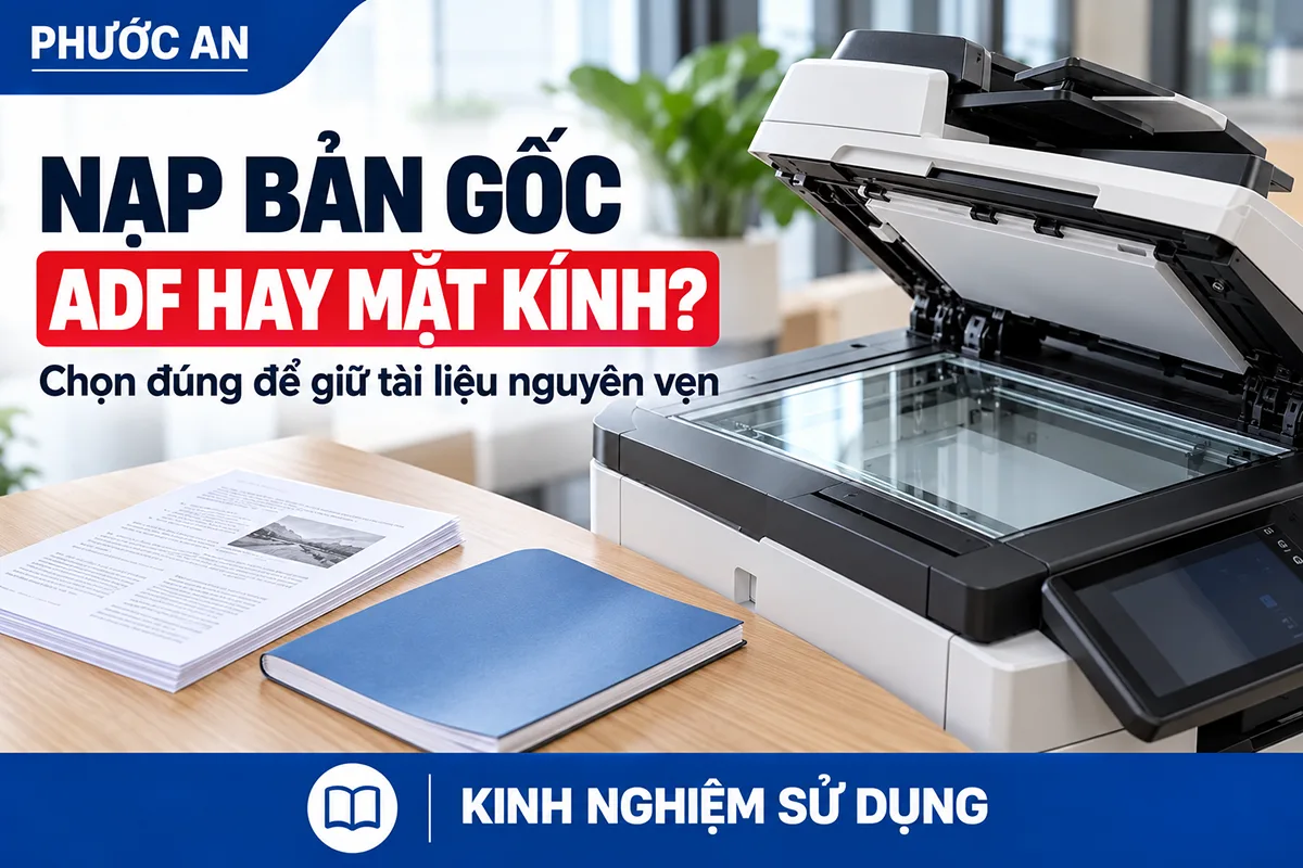 Bản gốc nào không nên đưa vào ADF máy Ricoh? Khi nào dùng mặt kính?