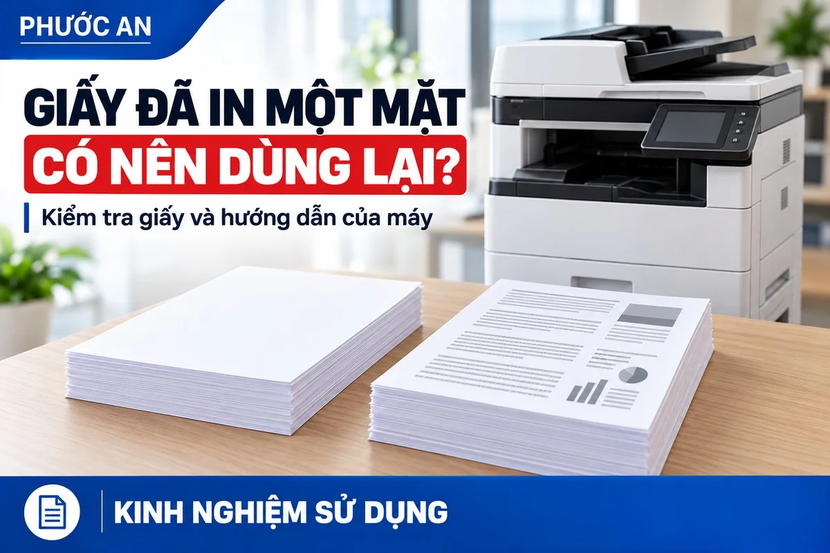 Có nên dùng giấy đã in một mặt cho máy photocopy Ricoh?
